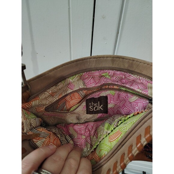 The SAK Iris Demi 3-way Clutch Crossbody Shoulder Handbag - Tan / Brown - Picture 5 of 7